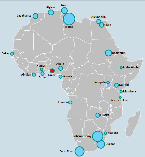 הערים הצומחות ביותר באפריקה